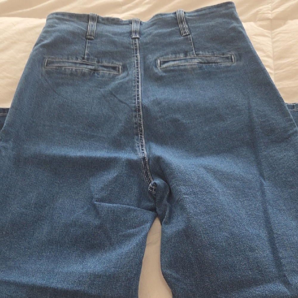 Sidefeel Women's Wide Leg Jeans High Waisted Stretchy Straight Leg - Never Worn - Picture 11 of 14